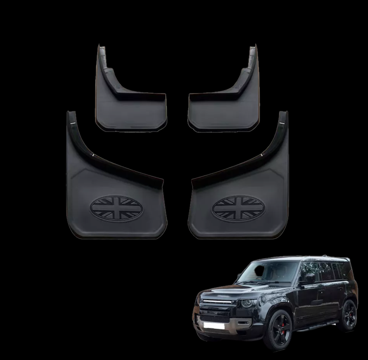 LAND ROVER DEFENDER MUDFLAPS 90 AND 110 2020-23 WITH UNION JACKS L663 MUD GUARD