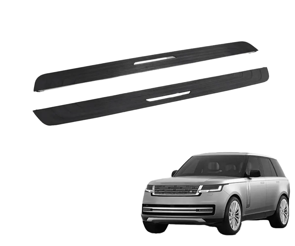 NEW RANGE ROVER VOGUE 2023+ (L460) LONG WHEEL BASE BLACK/SILVER FIXED SIDE STEPS