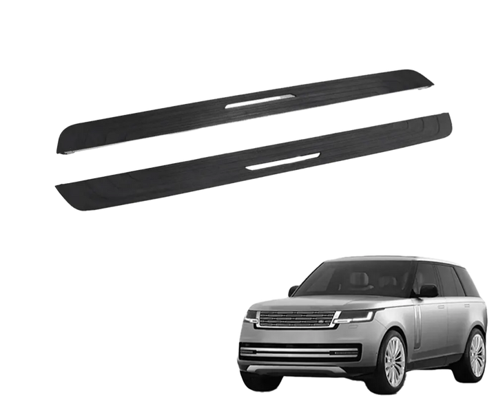 NEW RANGE ROVER VOGUE 2023+ (L460) LONG WHEEL BASE BLACK/SILVER FIXED SIDE STEPS