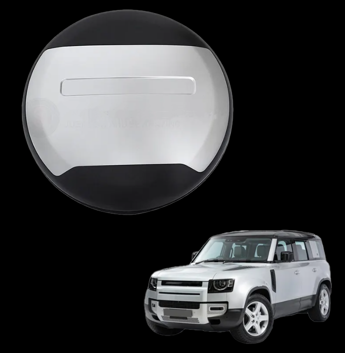 HAKUBA SILVER SPARE WHEEL COVER FOR LAND ROVER DEFENDER 2020-23 (90+110+130)L663