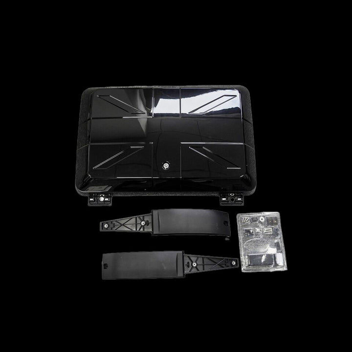 GLOSS BLACK UK FLAG TOOL BOX FOR LAND ROVER DEFENDER 90+110 2020-22 SIDE MOUNTED